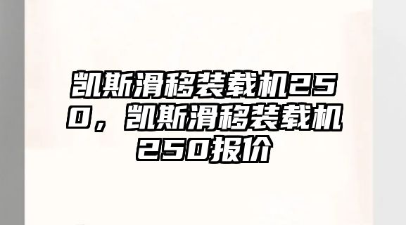 凱斯滑移裝載機250，凱斯滑移裝載機250報價