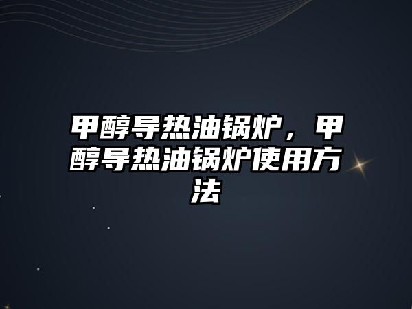 甲醇導熱油鍋爐，甲醇導熱油鍋爐使用方法