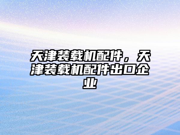 天津裝載機(jī)配件，天津裝載機(jī)配件出口企業(yè)