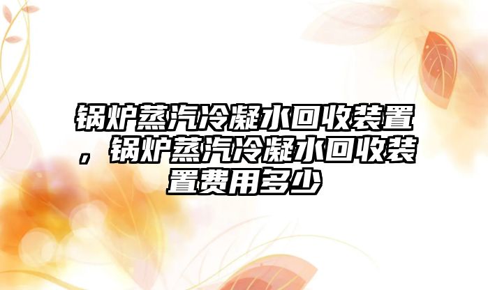 鍋爐蒸汽冷凝水回收裝置，鍋爐蒸汽冷凝水回收裝置費用多少