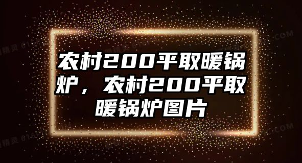 農(nóng)村200平取暖鍋爐，農(nóng)村200平取暖鍋爐圖片