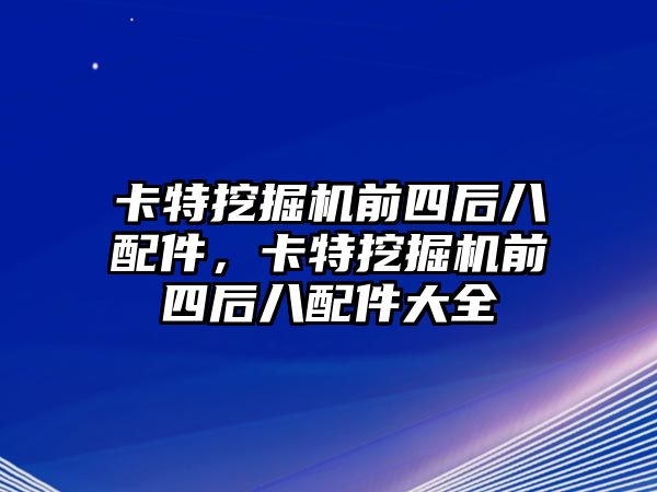 卡特挖掘機(jī)前四后八配件，卡特挖掘機(jī)前四后八配件大全