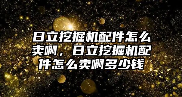 日立挖掘機(jī)配件怎么賣啊，日立挖掘機(jī)配件怎么賣啊多少錢