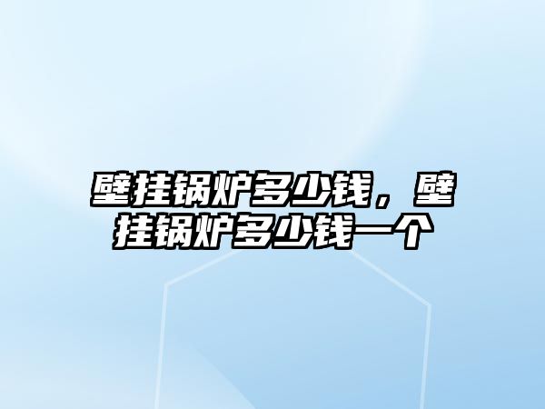 壁掛鍋爐多少錢，壁掛鍋爐多少錢一個