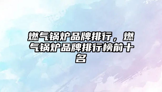 燃?xì)忮仩t品牌排行，燃?xì)忮仩t品牌排行榜前十名