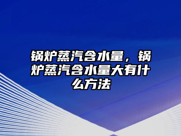 鍋爐蒸汽含水量，鍋爐蒸汽含水量大有什么方法