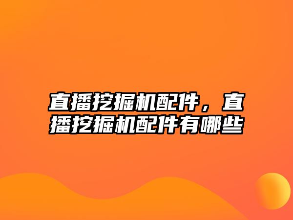 直播挖掘機配件，直播挖掘機配件有哪些