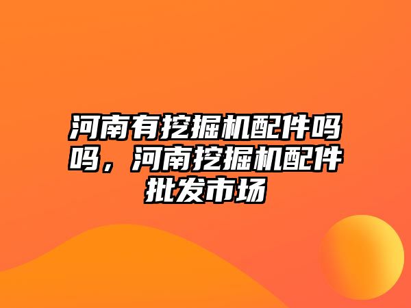 河南有挖掘機配件嗎嗎，河南挖掘機配件批發(fā)市場