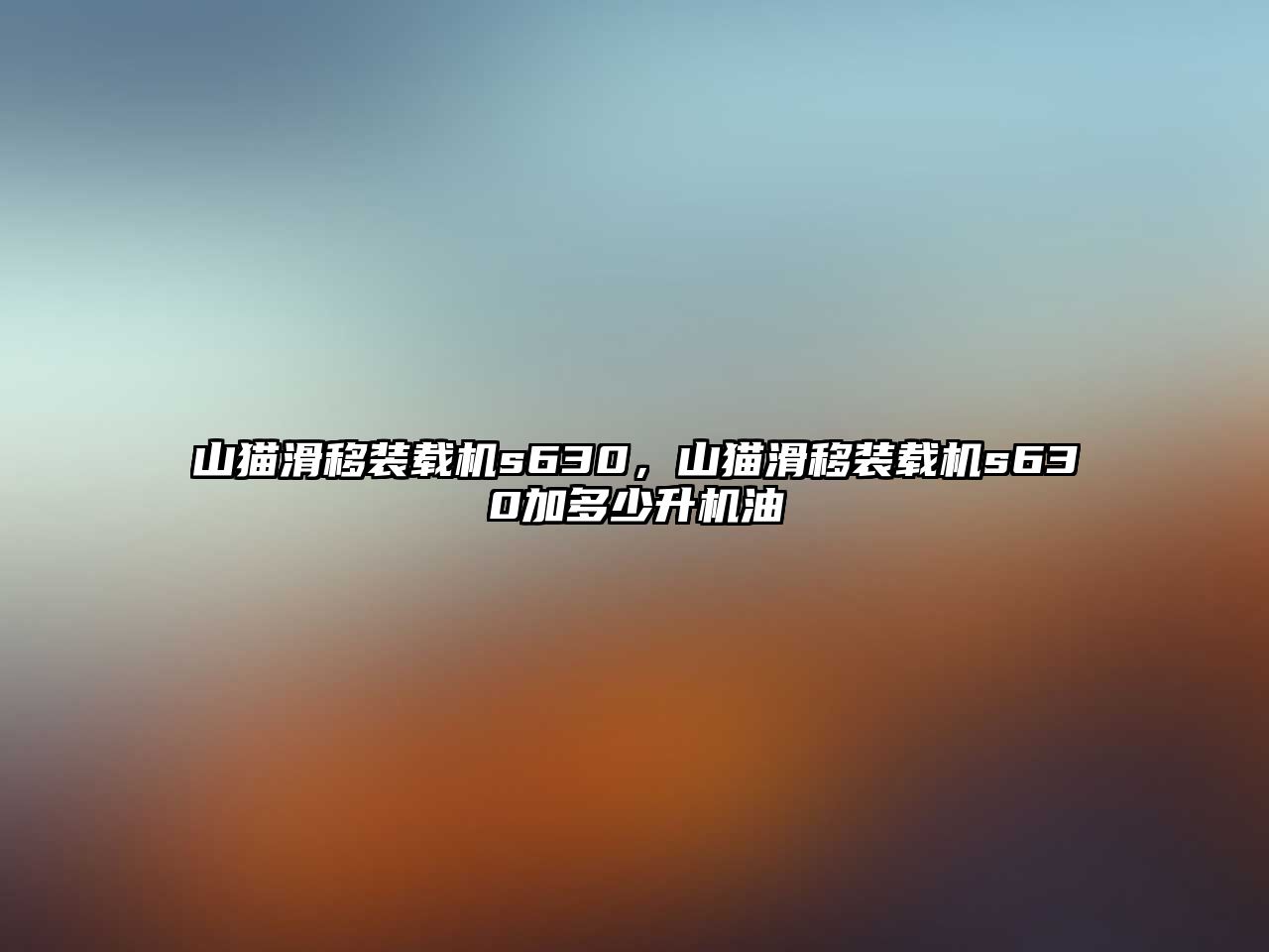 山貓滑移裝載機(jī)s630，山貓滑移裝載機(jī)s630加多少升機(jī)油