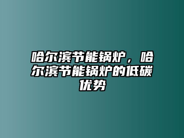 哈爾濱節(jié)能鍋爐，哈爾濱節(jié)能鍋爐的低碳優(yōu)勢