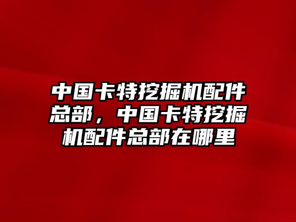 中國(guó)卡特挖掘機(jī)配件總部，中國(guó)卡特挖掘機(jī)配件總部在哪里