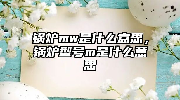 鍋爐mw是什么意思，鍋爐型號m是什么意思