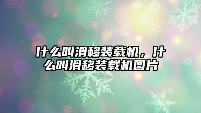 什么叫滑移裝載機，什么叫滑移裝載機圖片