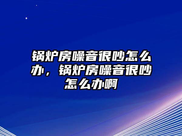 鍋爐房噪音很吵怎么辦，鍋爐房噪音很吵怎么辦啊