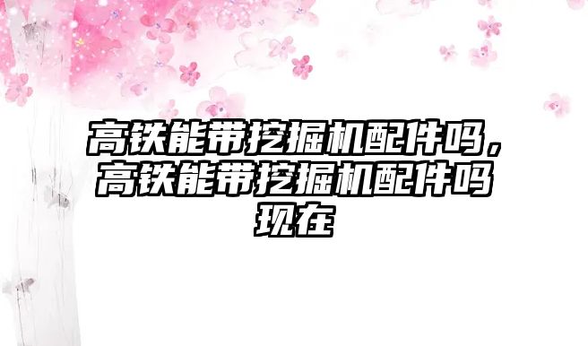 高鐵能帶挖掘機配件嗎，高鐵能帶挖掘機配件嗎現(xiàn)在