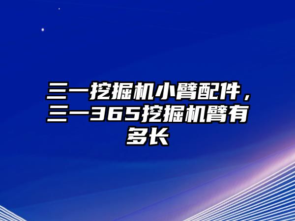 三一挖掘機小臂配件，三一365挖掘機臂有多長