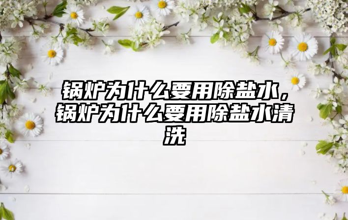 鍋爐為什么要用除鹽水，鍋爐為什么要用除鹽水清洗