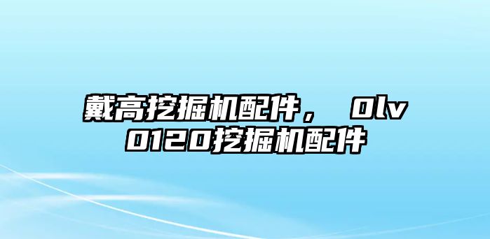 戴高挖掘機配件，ⅴ0lv0120挖掘機配件