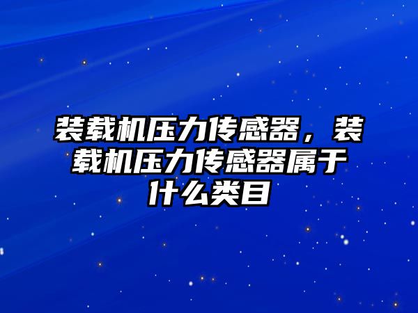 裝載機(jī)壓力傳感器，裝載機(jī)壓力傳感器屬于什么類目