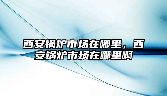 西安鍋爐市場在哪里，西安鍋爐市場在哪里啊