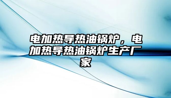 電加熱導(dǎo)熱油鍋爐，電加熱導(dǎo)熱油鍋爐生產(chǎn)廠家