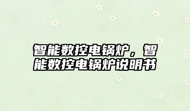 智能數(shù)控電鍋爐，智能數(shù)控電鍋爐說明書