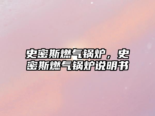 史密斯燃氣鍋爐，史密斯燃氣鍋爐說明書