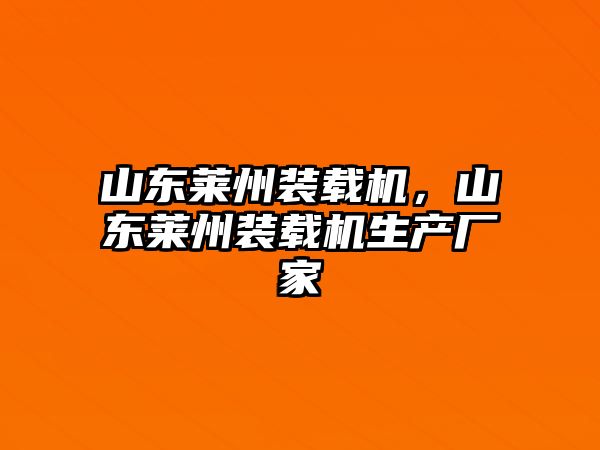 山東萊州裝載機(jī)，山東萊州裝載機(jī)生產(chǎn)廠家