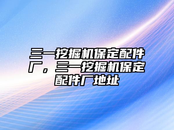 三一挖掘機(jī)保定配件廠，三一挖掘機(jī)保定配件廠地址