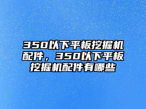 350以下平板挖掘機(jī)配件，350以下平板挖掘機(jī)配件有哪些