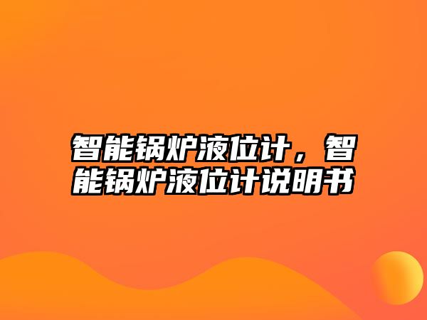 智能鍋爐液位計(jì)，智能鍋爐液位計(jì)說明書