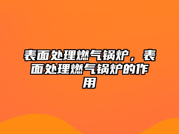 表面處理燃?xì)忮仩t，表面處理燃?xì)忮仩t的作用