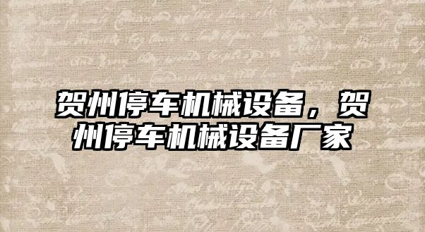 賀州停車機(jī)械設(shè)備，賀州停車機(jī)械設(shè)備廠家