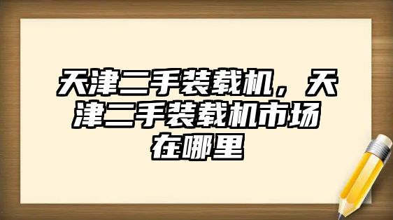 天津二手裝載機，天津二手裝載機市場在哪里