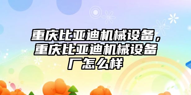 重慶比亞迪機(jī)械設(shè)備，重慶比亞迪機(jī)械設(shè)備廠怎么樣