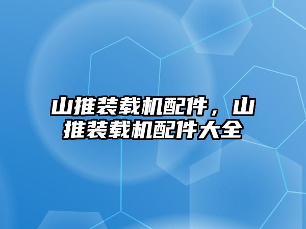 山推裝載機配件，山推裝載機配件大全