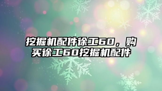 挖掘機(jī)配件徐工60，購(gòu)買徐工60挖掘機(jī)配件