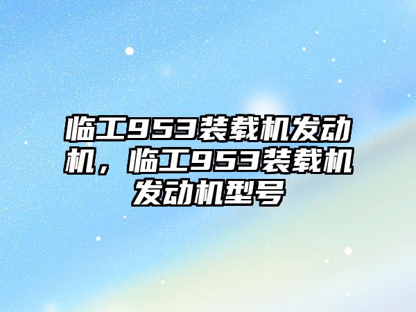 臨工953裝載機(jī)發(fā)動機(jī)，臨工953裝載機(jī)發(fā)動機(jī)型號