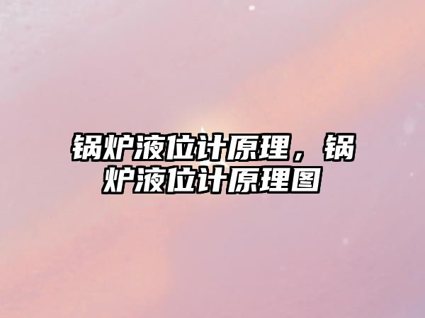 鍋爐液位計原理，鍋爐液位計原理圖