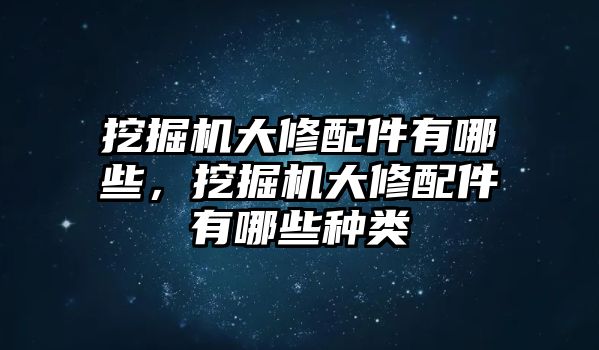 挖掘機(jī)大修配件有哪些，挖掘機(jī)大修配件有哪些種類