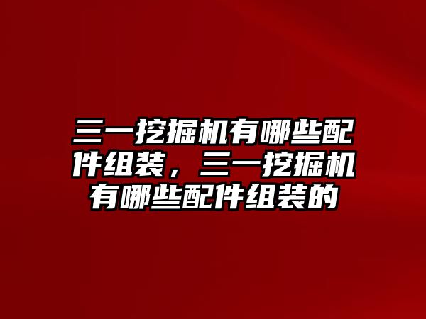 三一挖掘機有哪些配件組裝，三一挖掘機有哪些配件組裝的