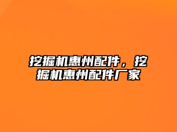 挖掘機惠州配件，挖掘機惠州配件廠家