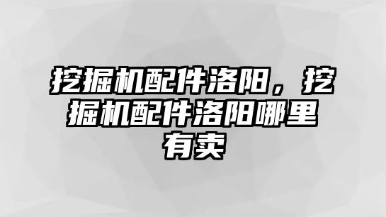 挖掘機(jī)配件洛陽，挖掘機(jī)配件洛陽哪里有賣