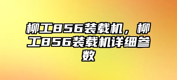 柳工856裝載機，柳工856裝載機詳細參數(shù)