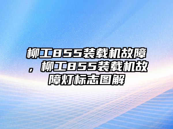 柳工855裝載機(jī)故障，柳工855裝載機(jī)故障燈標(biāo)志圖解