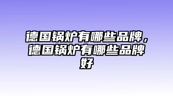 德國鍋爐有哪些品牌，德國鍋爐有哪些品牌好