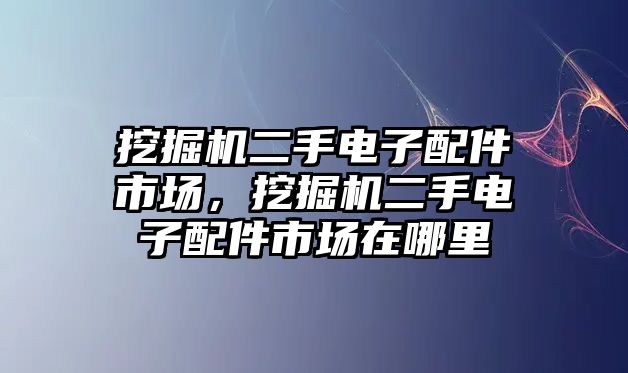 挖掘機(jī)二手電子配件市場(chǎng)，挖掘機(jī)二手電子配件市場(chǎng)在哪里