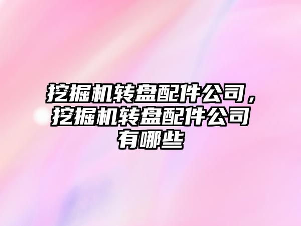 挖掘機轉(zhuǎn)盤配件公司，挖掘機轉(zhuǎn)盤配件公司有哪些