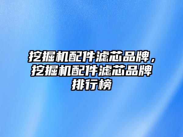 挖掘機配件濾芯品牌，挖掘機配件濾芯品牌排行榜