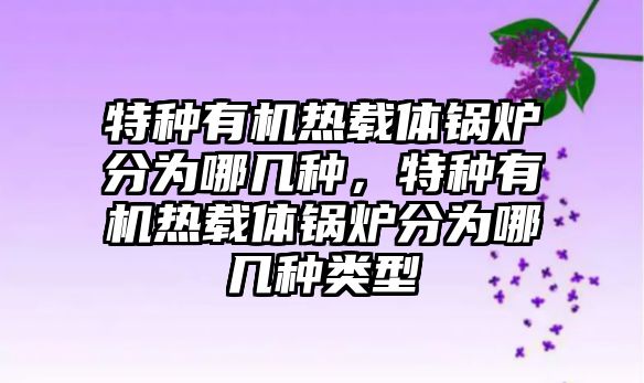 特種有機(jī)熱載體鍋爐分為哪幾種，特種有機(jī)熱載體鍋爐分為哪幾種類型